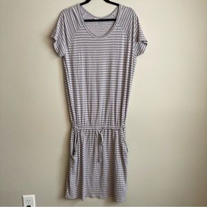 Sundry Blouson Tie Waist Relaxed Shirt Dress 3/L